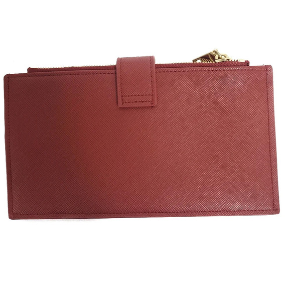 Travelambo Womens Wallet RFID Blocking Bifold Multi Card Case Red Minimalist - Picture 5 of 7